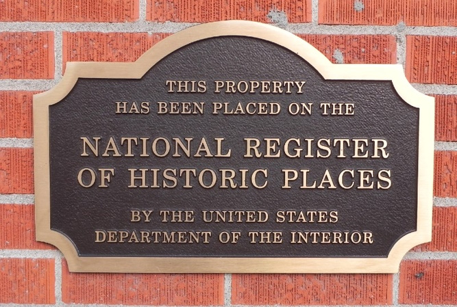 national register historic places plaque