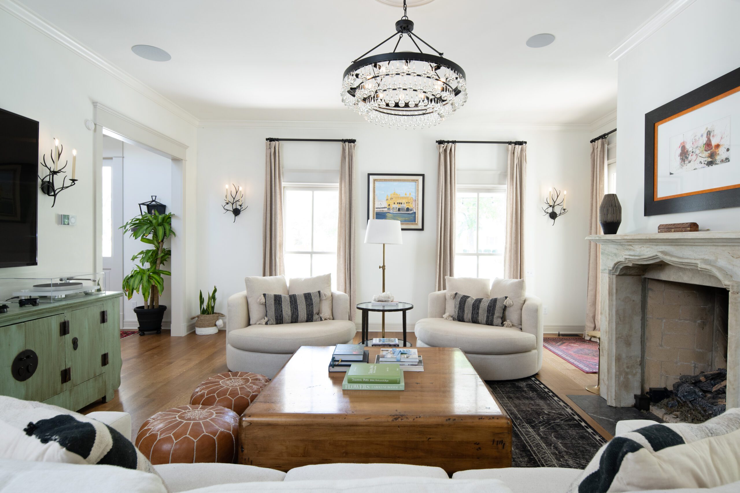 remodeled historic home living room