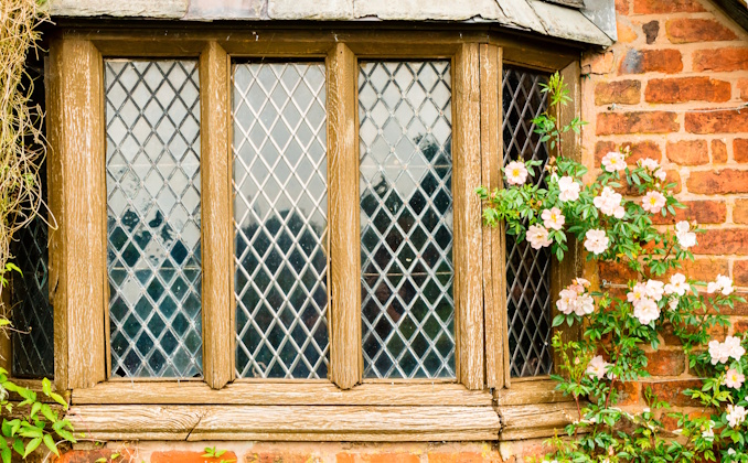 old home with leaded glass windows