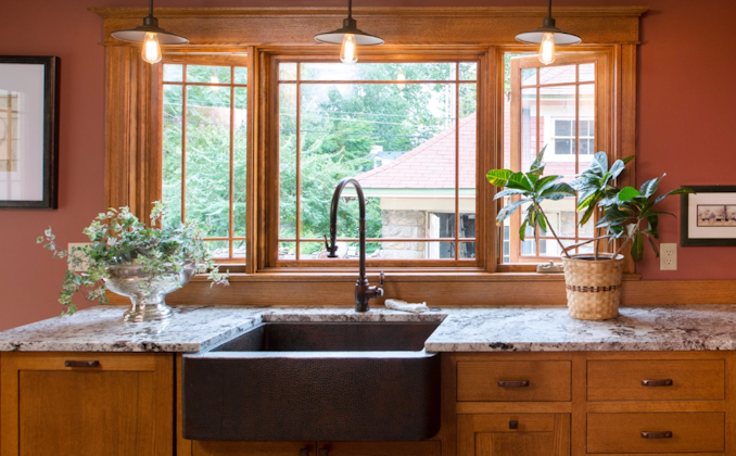 renovated kitchen with new counters